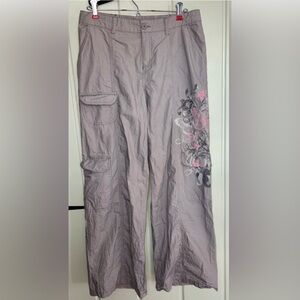 Juniors/Women’s Wide Leg Gray Cargo Pant size S